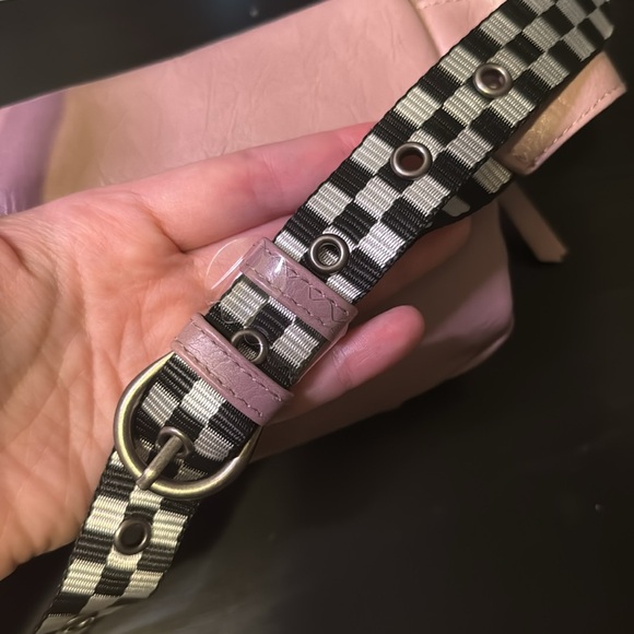 Universal Thread Purple Faux Leather Checkered Strap Belt Bag Fanny Pack NWT - Picture 9 of 9